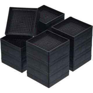 Takira Bed Risers Heavy-Duty,4 Pack,Adjustable Height Edge-Wrapped Design Suitable for Desk Legs,Sofas.