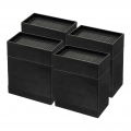 Takira Bed Risers Heavy-Duty Adjustable Height 4 Pack with Edge-Wrapped,Anti-Slip Design for Desk and Sofas.