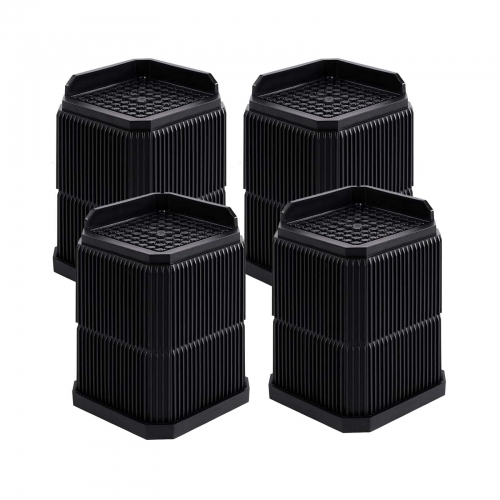 Takira Bed Risers Heavy-Duty Height-Adjustable , L-Shaped Edge Design ,and Anti-Slip for Desk Legs and Sofa