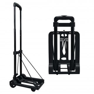 Takira 4 Wheel Folding Hand Truck-200lbs Capacity,Adjustable Handle & 360°Wheels for Home/Office/Travel